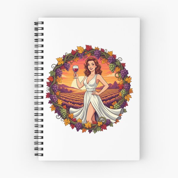 Item preview, Wine Lover Goddess – Vineyard Sunset & Grapes Sticker designed and sold by C3J7.