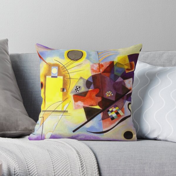 KANDINSKY. Wassily Kandinsky, Yellow, Red, Blue. Throw Pillow