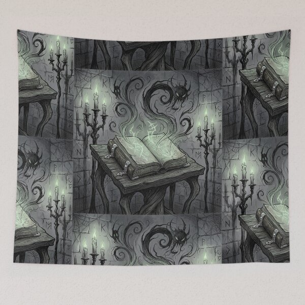 Item preview, The Book of the Dead illustration art designed and sold by Vintage Designs +.