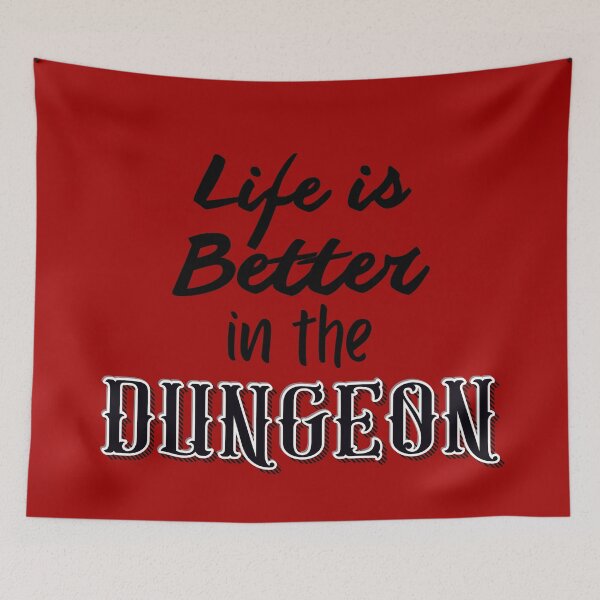 Item preview, Life is Better - Dungeon Black designed and sold by Laymela Underground.