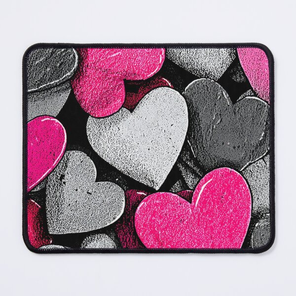 Item preview, Monochrome Pink Hearts Texture Pattern designed and sold by djovan.