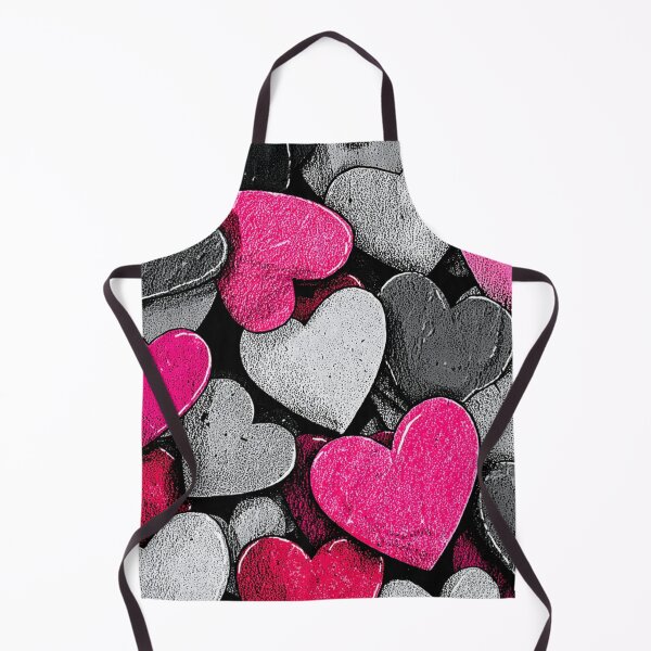 Item preview, Monochrome Pink Hearts Texture Pattern designed and sold by djovan.