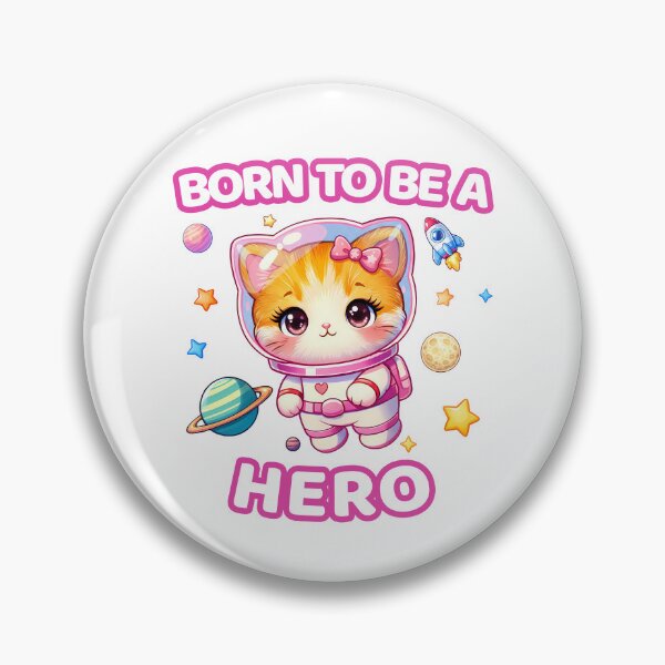 Item preview, Born to be a hero - astronaut cat F designed and sold by made4K.