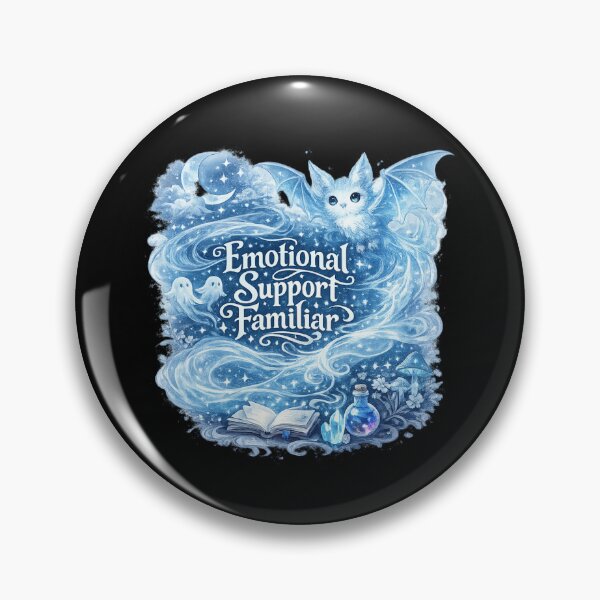 Item preview, Emotional Support Familiar — Ghostly Blue Bat Magical Whimsical Design designed and sold by WyrmInq.