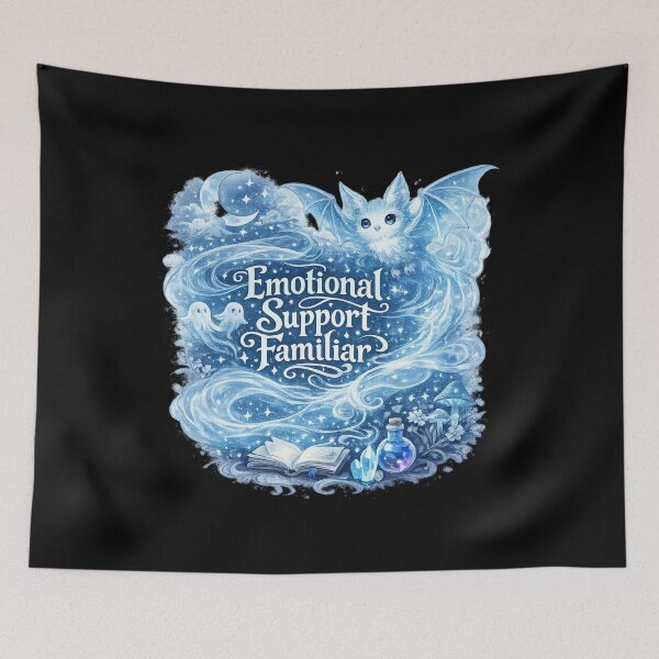 Item preview, Emotional Support Familiar — Ghostly Blue Bat Magical Whimsical Design designed and sold by WyrmInq.