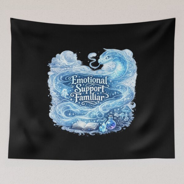 Item preview, Emotional Support Familiar — Ghostly Blue Snake Magical Whimsical Design designed and sold by WyrmInq.