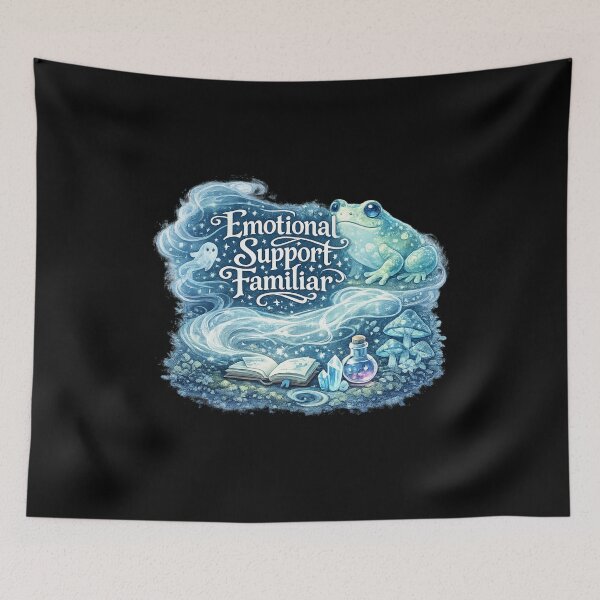 Item preview, Emotional Support Familiar — Ghostly Blue Frog Magical Whimsical Design designed and sold by WyrmInq.