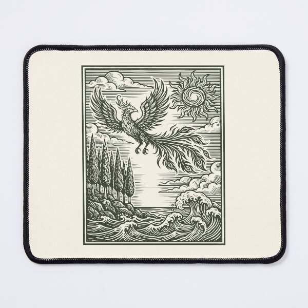 Item preview, Legendary Phoenix Folk Art Vintage Mythical Bird  designed and sold by Y-Vibes.