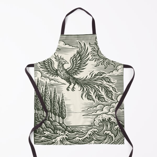 Item preview, Legendary Phoenix Folk Art Vintage Mythical Bird designed and sold by Y-Vibes.