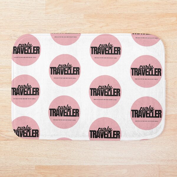 Item preview, Curly Traveller: Diseño de viaje rosa para amantes del cabello rizado designed and sold by Eli5Ol.