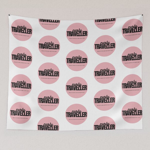 Item preview, Curly Traveller – Pink Travel design for Curly Hair Lover designed and sold by Eli5Ol.