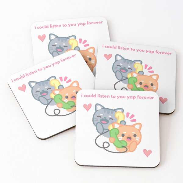 Item preview, I could listen to you yap forever cute cat couple designed and sold by soysauceprints.