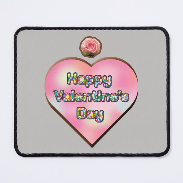 Item preview, Happy Valentine's with a Sweet Pink Heart and Fun Lettering designed and sold by cremedecolor.