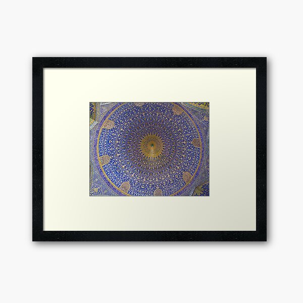 Inside The Dome of Imam Mosque - Isfahan - Iran Framed Art Print