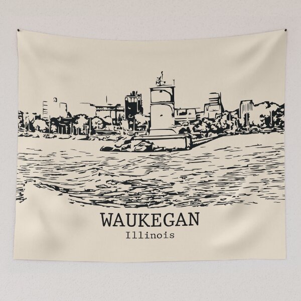 Item preview, Waukegan - Illinois designed and sold by Lakeric Cityscapes.