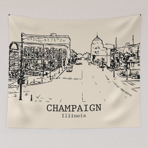 Item preview, Champaign - Illinois designed and sold by Lakeric Cityscapes.
