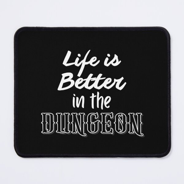 Item preview, Life is Better - Dungeon White designed and sold by Laymela Underground.
