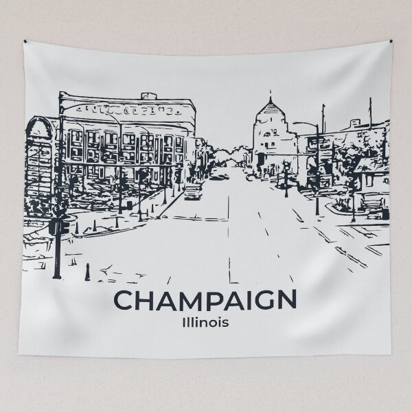 Item preview, Champaign - Illinois designed and sold by Lakeric Cityscapes.