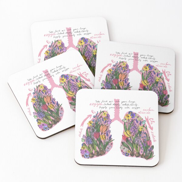 Item preview, Decorative lungs anatomy print with flowers designed and sold by bokasin.