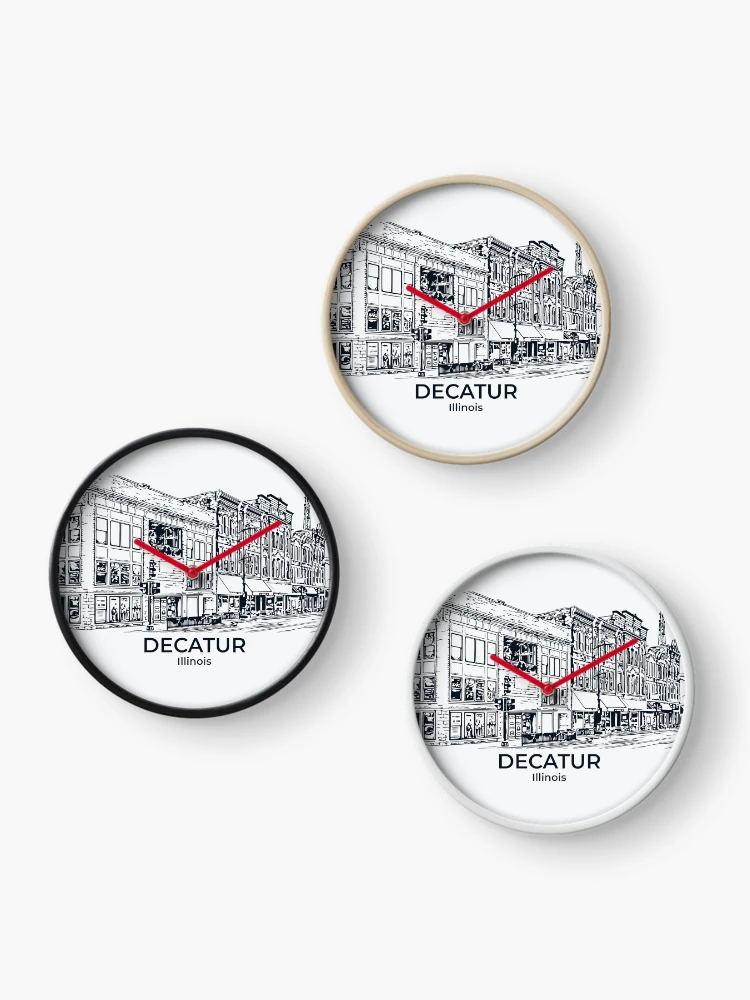 Thumbnail 3 of 4, Clock, Decatur - Illinois designed and sold by Lakeric.