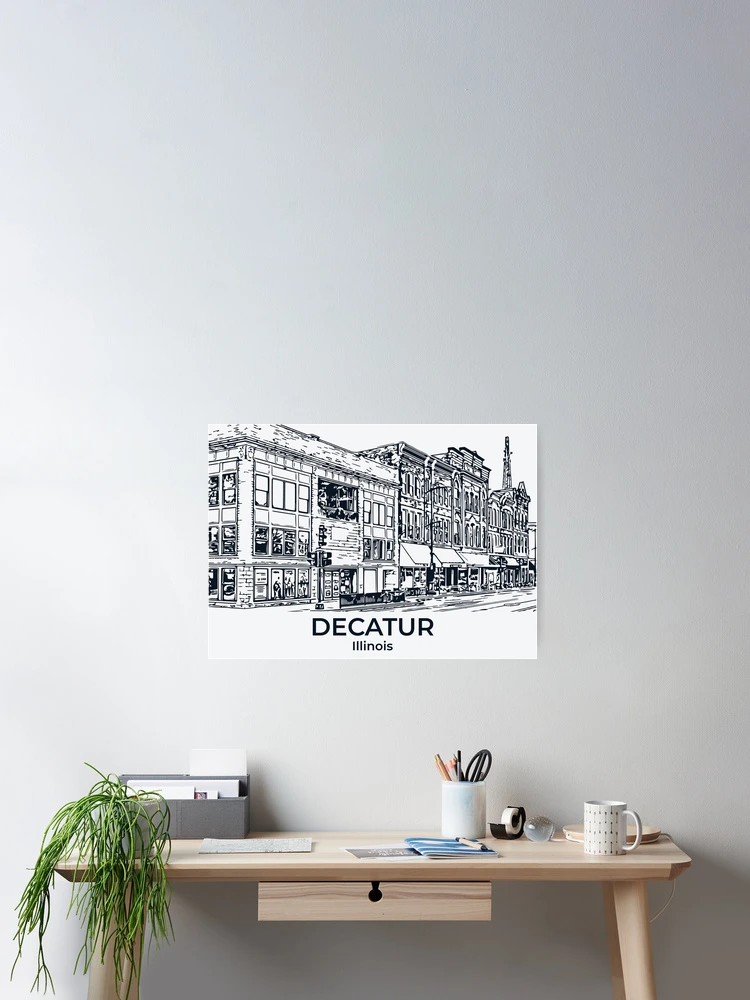 Thumbnail 2 of 3, Poster, Decatur - Illinois designed and sold by Lakeric.