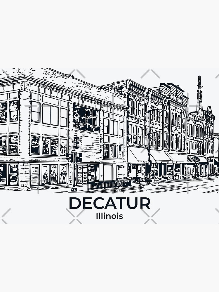 Thumbnail 3 of 3, Poster, Decatur - Illinois designed and sold by Lakeric.