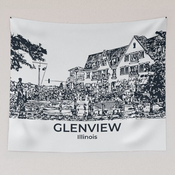 Item preview, Glenview - Illinois designed and sold by Lakeric Cityscapes.
