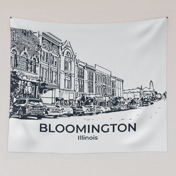 Item preview, Bloomington - Illinois designed and sold by Lakeric Cityscapes.