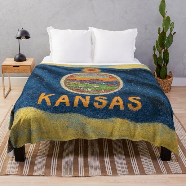 Item preview, Kansas State Flag designed and sold by TinCatOutPost.
