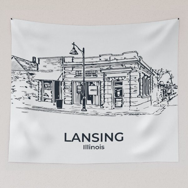 Item preview, Lansing - Illinois designed and sold by Lakeric Cityscapes.