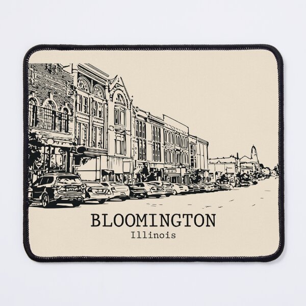 Artikelvorschau, Bloomington - Illinois entworfen und verkauft von Lakeric Cityscapes.