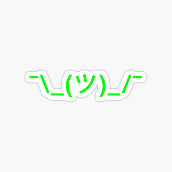 Artikel-Vorschau von Achselzucken Emoji - Emoticon - Shruggie - Ascii - grün, designt und verkauft von yayandrea.