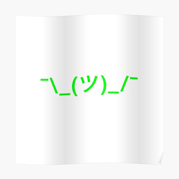 Ascii Emoticon Posters For Sale | Redbubble