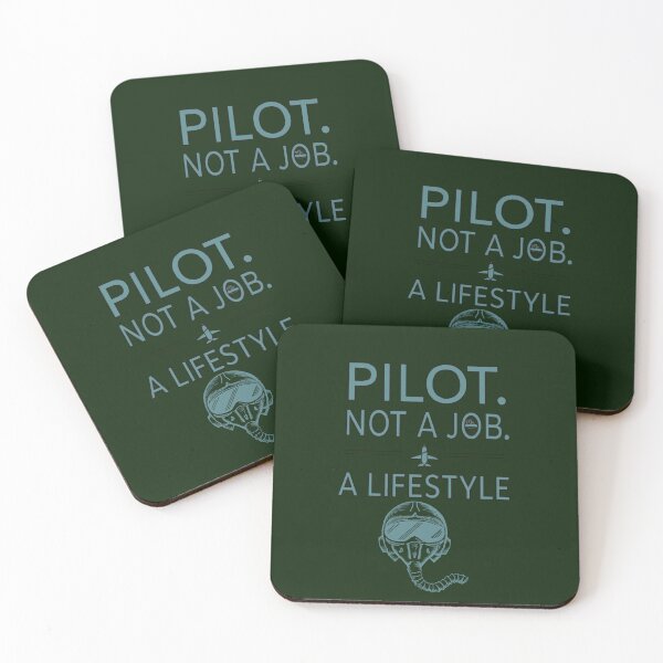Artikelvorschau, Pilot. Not a Job, a Lifestyle - Fighter Jet Mask Design. entworfen und verkauft von LunaPrintCo.
