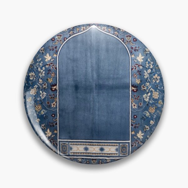 Item preview, Powered by Salah: Floral Mihrab Islamic Prayer Rug Art (Royal Blue V.2) designed and sold by D-Islamic.
