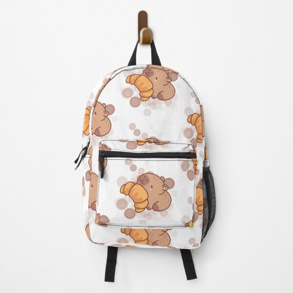 Item preview, Capybara Holding a Croissant – Cute Illustration designed and sold by iamKRUK.