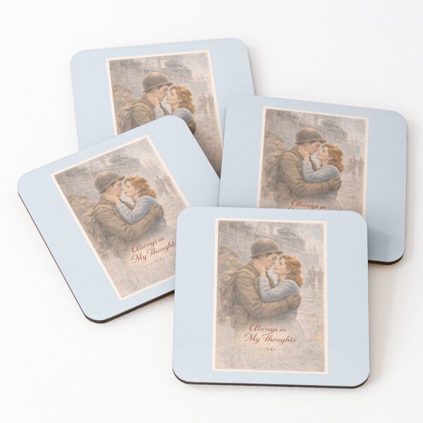Item preview, 1943 WWII Valentine Postcard – Always in My Thoughts designed and sold by Novel Works Studio.