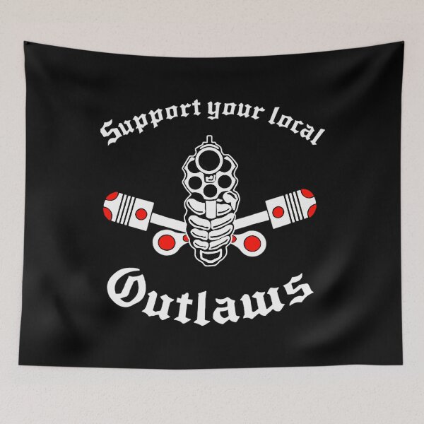 Item preview,  Outlaw Mc Support Gift Halloween Day Thanksgiving Christmas Day designed and sold by AlbinoAna777.