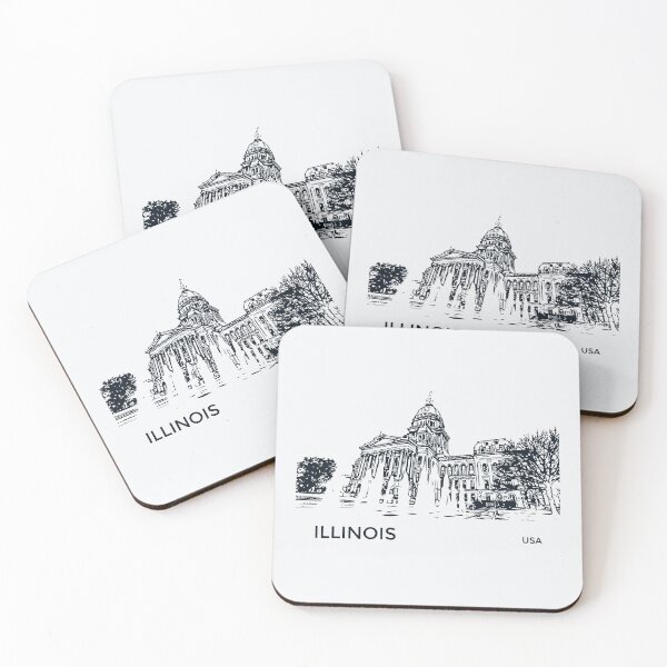 Artikelvorschau, Staat Illinois USA entworfen und verkauft von Lakeric Cityscapes.