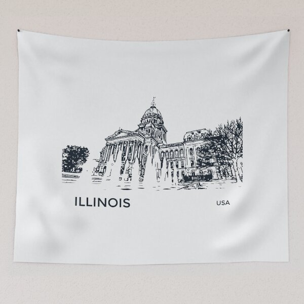 Item preview, Illinois State USA designed and sold by Lakeric Cityscapes.