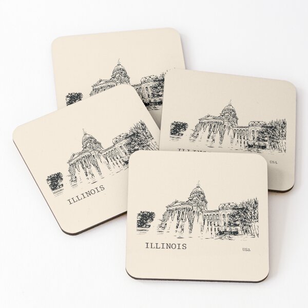 Artikelvorschau, Staat Illinois USA entworfen und verkauft von Lakeric Cityscapes.