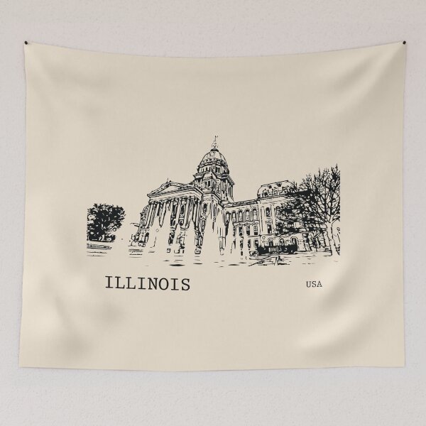 Item preview, Illinois State USA designed and sold by Lakeric Cityscapes.