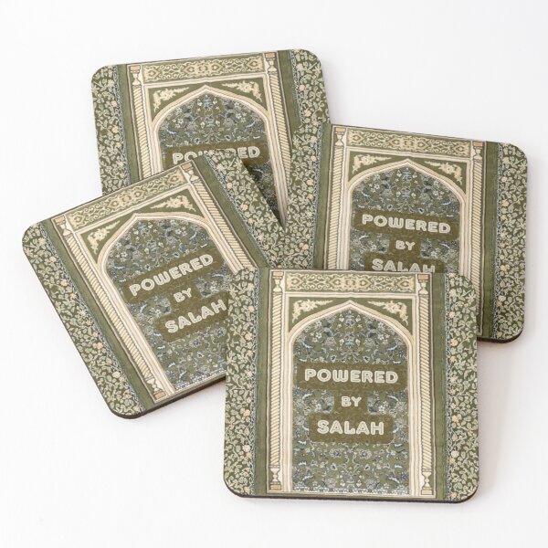 Item preview, Powered by Salah: Floral Mihrab Islamic Prayer Rug Art (Forest Green V.1) designed and sold by D-Islamic.
