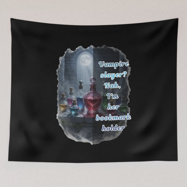 Item preview, Champion of Dark Romance Fun, Vampire Slayer Nah Bookmark Holder Potion Witch Moon Fantasy Art designed and sold by DarkRomanceMom.