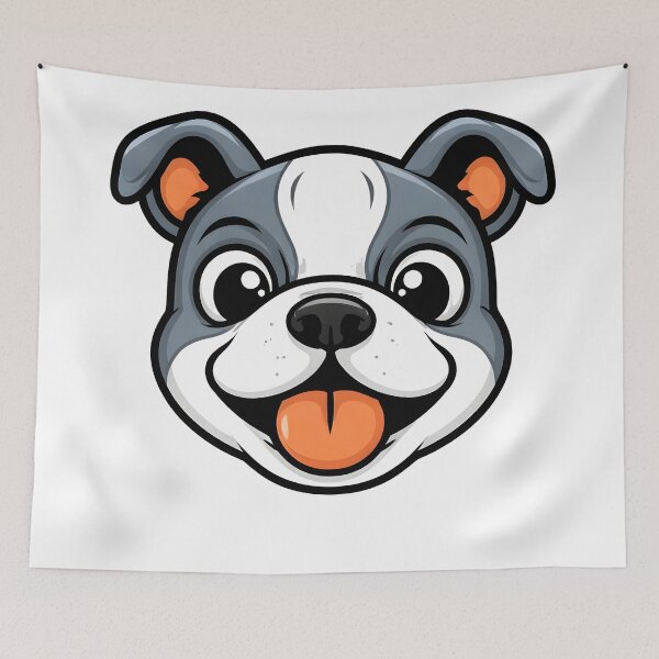 Item preview, Dog Cartoon Face Illustration designed and sold by BulldogLoveClub.