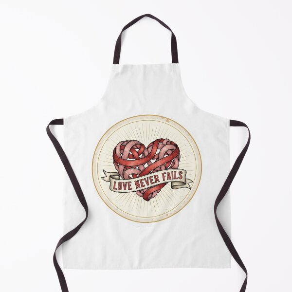 Item preview, Love Never Fails – Vintage Heart Ribbon Sticker Style Christian Design designed and sold by Illustrated Faith.
