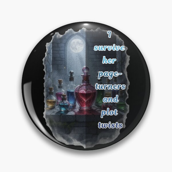 Item preview, Champion of Dark Romance Fun, Survive Page Turners Plot Twists Potion Witch Moon Fantasy Art designed and sold by DarkRomanceMom.