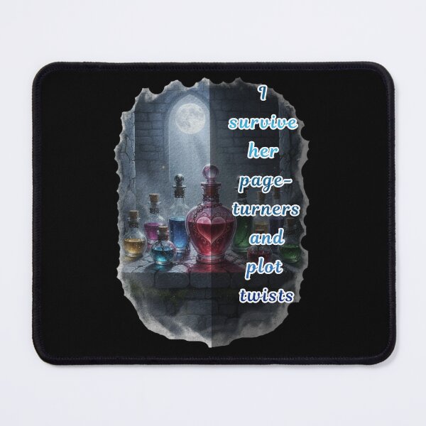 Item preview, Champion of Dark Romance Fun, Survive Page Turners Plot Twists Potion Witch Moon Fantasy Art designed and sold by DarkRomanceMom.