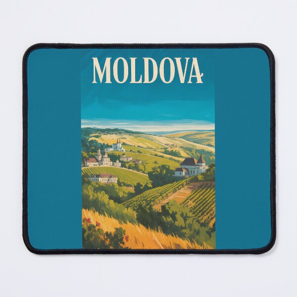 Item preview, Moldova Landscape Illustration Travel Art Vintage designed and sold by KrisSidDesigns.