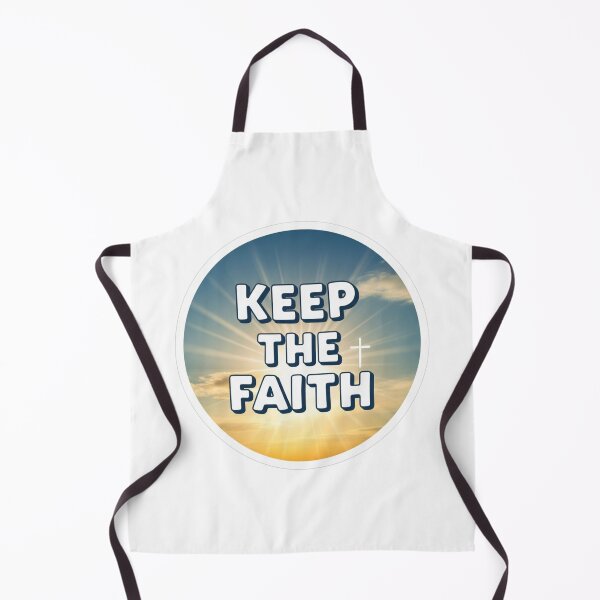 Item preview, Keep the Faith – Christian Quote with Blue Sky Background and Sun Rays designed and sold by Illustrated Faith.